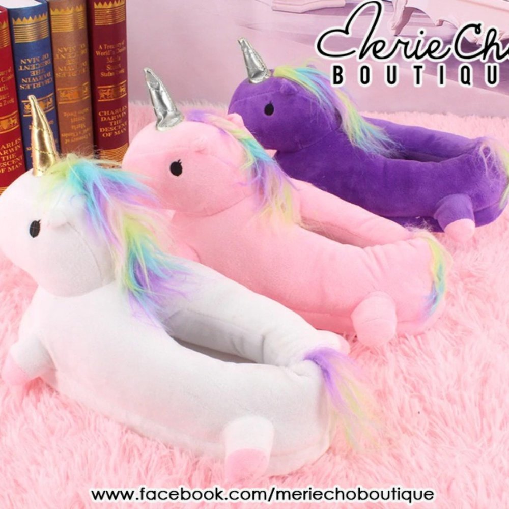 Pantuflas Unicornio de varios colores